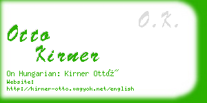 otto kirner business card